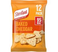SlimFast Cheddar Bites Snack Bag, Crunchy, Tasty Low Calorie Snack, 12 x 22g Multipack