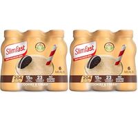 SlimFast • Cookies & Cream Meal Replacement Shake • 204 Cals • 15g Protein • 23 Vitamins + Minerals • No Added Sugar • Ready to Drink • 4.9g of Fibre • Cookies & Cream Dessert Flavour • 6 x 325 ml