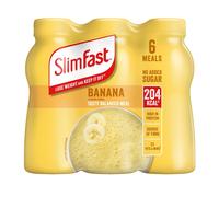 Slimfast High Protein Meal Replacement Ready-to-Drink Shake, Blissful Banana Flavour, 325 ml, Pack of 6 in Clear SlimFast Clear