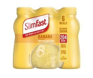 Slimfast High Protein Meal Replacement Ready-to-Drink Shake, Blissful Banana Flavour, 325 ml, Pack of 6 in Clear SlimFast Clear