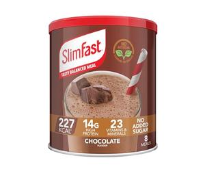 SlimFast • Meal Replacement Powder • Chocolate Flavour • 300g (8 Meals) | Chocolate flavour shake mix • high protein meal replacement • low calorie diet plan • easy to prepare • weight control
