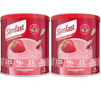 SlimFast Meal Replacement Shake for Weight Loss & Balanced Diet, Vitamins and Minerals, Low Calorie, High Protein, Strawberry Flavour, 8 servings, 292 g, Packaging May Vary (Pack of 2)