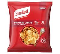 SlimFast Protein Crisps Sea Salt, 94 Calories & 7.4 g High Protein per Bag, Low-Calorie Healthy Snacks for Adults, Popped Soy and Potato Treat for Weight Loss and Balanced Diet, Multipack, 12 x 23 g