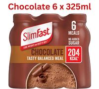 SlimFast Ready-to-Drink Shake High Protein Meal Replacement 325 ml Pack of 6 UK