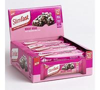 SlimFast Rocky Road Meal Replacement Bar - 12x60g - Low Calorie Meal Replacement for Weight Loss & Diet - 14g Protein, 23 Vitamins & Minerals, 217 Kcal - Meal Replacement Shake Alternative