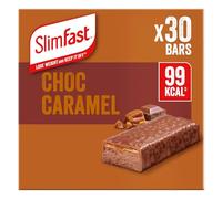 SlimFast • Snack Bar • Chocolate Caramel Flavour • 99 Kcal • 30 x 25g Bars | Chocolate Caramel Flavour Snack Bars • High Protein Snack • Low Calorie Treat • Portion Controlled • Weight Control