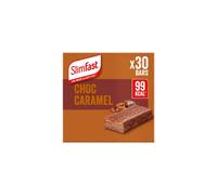 SlimFast Snack Bar, Low Calorie Snack, Choc Caramel Flavour, 30 x 26 g Multipack (Packing may vary)