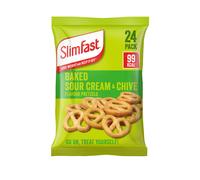 SlimFast Sour Cream Pretzel Snack Bag, Crunchy,