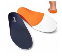 Slimflex Amber Pronation Insoles - Rearfoot Control, Rigid Arch Contour, Soft Top Cover for Men and Women | Fit Most Shoes