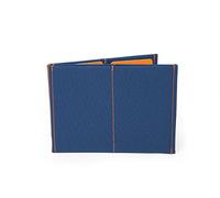 SlimFold Original Soft Shell Wallet - RFID Navy with Orange Stitching