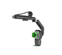 SLIMI 1 PC Sun Visor Phone Holder, 360° Adjustable Rear View Phone Holder, Multifunctional Car Mobile Phone Navigation Holder, for Sun Visor/Back Seat/Rearview Mirror/Skylight (Green #02)