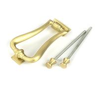 Slimline Art Deco Door Knocker - Satin Brass