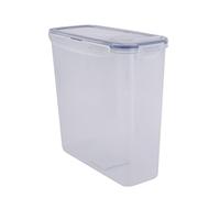 Lock & Lock Rectangular Storage Container with Flip Top Lid - Clear/Blue, 3.4 L
