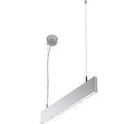 Slimline Commercial Suspension Light - 610mm x 20mm - 25W Cool White LED Loops White One Size