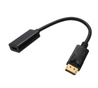 Slimline DisplayPort v1.4 Plug to HDMI Socket 4K 60Hz Converter Adapter Cable