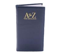 Slimline Executive Padded Address Book Retro A-Z Leather Style (Navy)