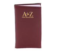 Slimline Executive Padded Address Book Retro A-Z Leather Style (Red)