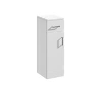 Slimline Floor Standing Bathroom Cupboard Gloss White 250mm Balterley White One Size