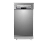 Baridi Slimline Freestanding Dishwasher, 45cm Wide with 10 Place Settings, 8 Programs & 5 Functions, LED Display, Silver - DH166