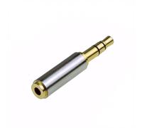 kenable Slimline Metal 2.5mm Stereo Socket to 3.5mm Headphone Jack Plug Adapter Gold