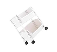 Slimline Mobile Shelving Unit with Wheels & Hooks - Versatile Multi-Tier Storage Rack for Easy nization & Space-Saving - Perfect for Home Office Garage & Workshops