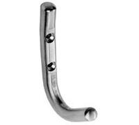 Slimline One Piece Coat Hook 55mm Projection Bright Stainless Steel
