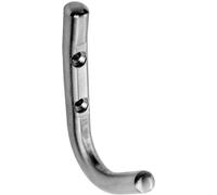 Slimline One Piece Coat Hook 55mm Projection Satin Stainless Steel