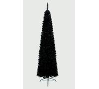 Slimline Pencil Artificial Christmas Black Pine Tree - 200cm Black