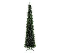 Slimline Pencil Artificial Christmas Green Pine Tree with Snowy tips - 200cm Green