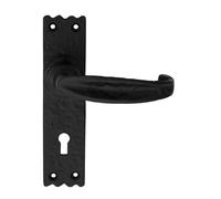 Slimline V Lever on Lock Backplate Satin Chrome Finish Solid Zinc Architectural Handle Set for Secure Internal Doors (Latch, Boxed)