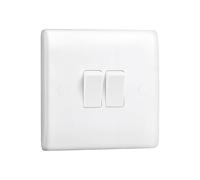 Slimline White 2G 2Way 10AX Switch