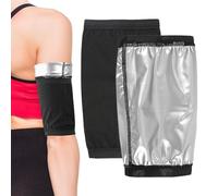 Slimmer Sauna Arm Sleeves - 2 Pack Adjustable Compression Bandages, Sweat Arm Trainer Shaper, Sauna Sweat Bracelet for Men and Women, Home Training, Training, Weight Loss and Fitness Training, S