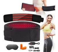 Slimming Belt - Weight Loss Belt Red Light for Menopause Belly, Tighten Loose Skin and Firm Your Waist & Muscle Relief (1, Black)