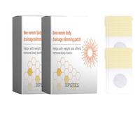 Slimming Body Stickers,Bee Venom detoxifying Patches, Bee Venom Slimming Lymphatic Drainage Patches - detoxify Body Stickers for Weight Management, Adhesive Patch for Women Men (2PCS)