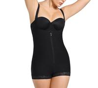 Slimming Braless Body Shaper in Boyshort-Leonisa Shapewear, Black, M