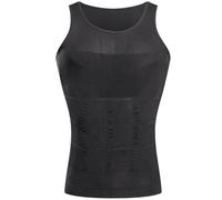 Slimming Compression Vest for Men - Sleeveless Body Shaper Undershirt. Tight Muscle Support. Invisible Skin Under Tops/T-Shirts. Gym Wear. 5 Colours. Non-Standard Size. See Size Guide. Grey