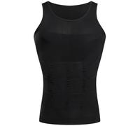 Slimming Compression Vest for Men - Sleeveless Body Shaper Undershirt. Tight Muscle Support. Invisible Skin Under Tops/T-Shirts. Gym Wear. 5 Colours. Non-Standard Size. See Size Guide. Black