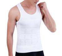 Slimming Compression Vest for Men, Sleeveless Men's Body Shaper Tank Tops, Seamless Plain Workout Undershirts Muscle Vest, Casual Compression Tops for Men Tummy Control Body Shaper Abdomen Undershirt