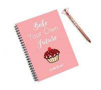 Slimming World Compatible 8 Week Motivational Planner for Weight Loss - Bake Your Own Future & Diamante Rose Gold Pen