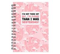 Slimming World Compatible Food Diet Diary Log Journal Weight Loss Wellness 7 Week Duration With Stickers 2024 (I'm Not There Yet... Flamingos)
