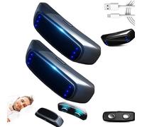Slimoly Professional Anti Snoring Device, Snore Stopper Chin Mounted, Portable Anti-Snoring Device, Intelligent Electronic Snore Solution, Improve Sleep Quality and Relieve Fatigue (2pcs)