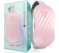 Slimpal AI Heat Pads for Period Pain Relief, Smart AI Heat Chip, Portable Electric Heating Pad for Menstrual Cramp Relief, Cordless Heating Belt Gift for Her Women Girl Wife, Pink S2