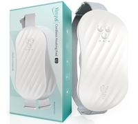 Slimpal Heating Pad for Period Cramps, Portable Heat Pad for Menstrual Period Pain Relief Electric Cordless Heating Belt w/ 4 Heat Levels for Back, Belly, Stomach, Gift for Girl Women, White S2