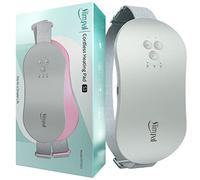 Slimpal Period Pain Relief Heating Pad, Portable Menstrual Heating Pad with 3 Timer Auto Shut Off, Electric Heat Belt for Period Cramps with Massager, Gifts for Women Girls, Light Grey