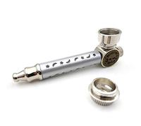 SlimpleStudio Smoking pipe Flash Colorfull Light metal Pipes Tobacco Pipe Smoking Pipe Smoke Detectors Grinder Smoke Cigarette Holder-blue Tobacco Pipe (Color : White)