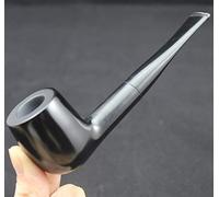 SlimpleStudio Smoking pipe Handmade 100% Nature Ebony Wood Straight Type Smoking Pipe Tobacco Wooden Pipe Gift 10X 9mm Filters Tobacco Pipe