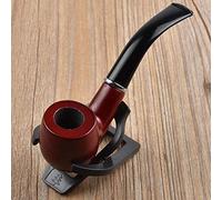 SlimpleStudio Smoking pipe Traditional Style Wooden Nature Handmade Tobacco Smoking Pipe Bent Round Cigarette Cigar Tube with Tobacco Pipe