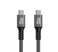 SlimQ 240W 40Gbps Type-C Charging USB C to USB C Cable, USB 4 PD3.1 Supports 8K HD Display, for iPhone 15 Pro/Max, MacBook Pro/Air, iPad Pro, Galaxy S23 Fast Charging (3.3ft/1m)