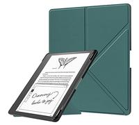 Slimshell Case for Kindle Scribe 10.2” 2022 Released, Origami Standing Lightweight PU Leather Stand Smart Cover with Auto Sleep Wake Feature for Kindle Scribe 10.2 inch with Pen Holder (Dark Green)