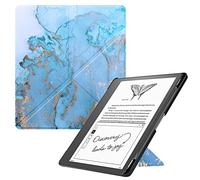 Slimshell Case for Kindle Scribe 10.2” 2022 Released, Origami Standing Lightweight PU Leather Stand Smart Cover with Auto Sleep Wake Feature for Kindle Scribe 10.2 inch with Pen Holder (Marble)